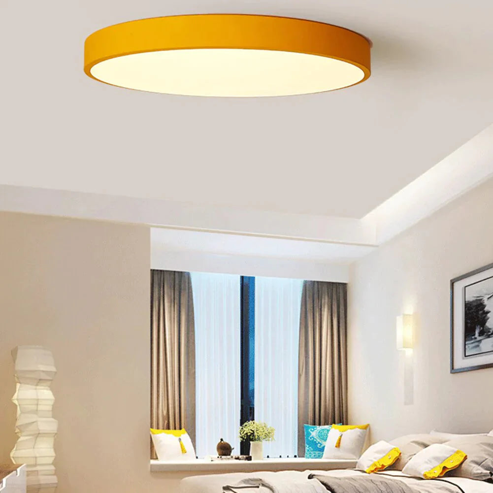 Led Modern Ceiling Lamp Acryl Round 5Cm Super Thin Surface Mount Dia 30Cm Light For Living Room