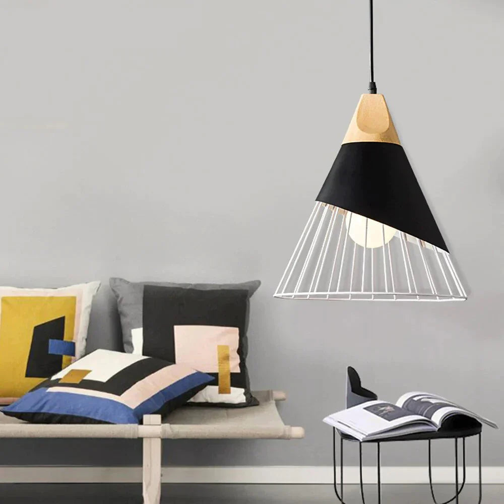 Modern Wood Pendant Lights Led Hang Lamp Colorful Aluminum Lamps For Living Room/Bedroom/Restaurant