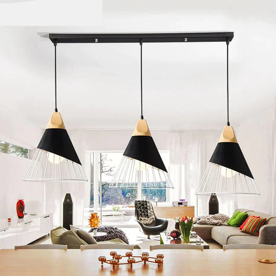 Modern Wood Pendant Lights Led Hang Lamp Colorful Aluminum Lamps For Living Room/Bedroom/Restaurant