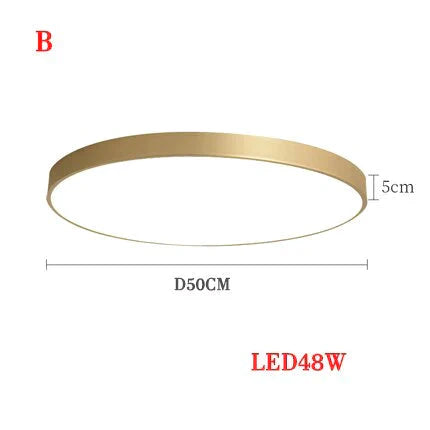 Modern Atmosphere Light Luxury Ultra Thin Ceiling Lamp Bedroom Living Room Kitchen Dining B D50Cm /