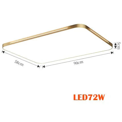 Modern Atmosphere Light Luxury Ultra Thin Ceiling Lamp Bedroom Living Room Kitchen Dining W58Xl90Cm