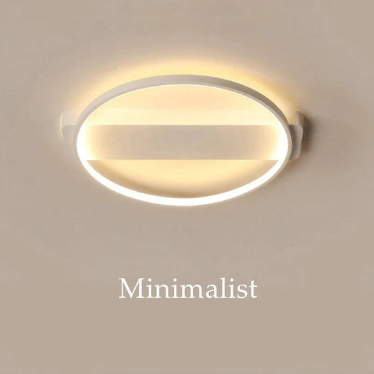 Minimalist Round Modern Led Ceiling Lights For Living Room Bedroom Aluminum Lamp Body Dimmable