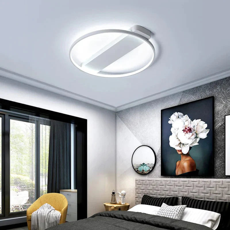 Minimalist Round Modern Led Ceiling Lights For Living Room Bedroom Aluminum Lamp Body Dimmable