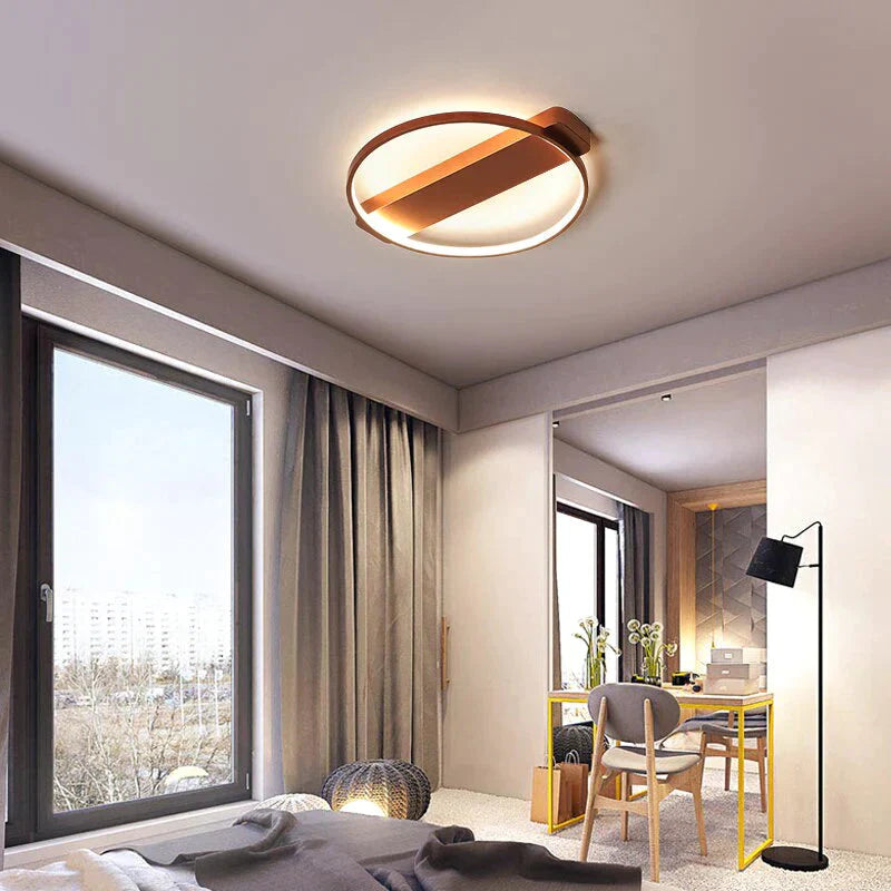 Minimalist Round Modern Led Ceiling Lights For Living Room Bedroom Aluminum Lamp Body Dimmable