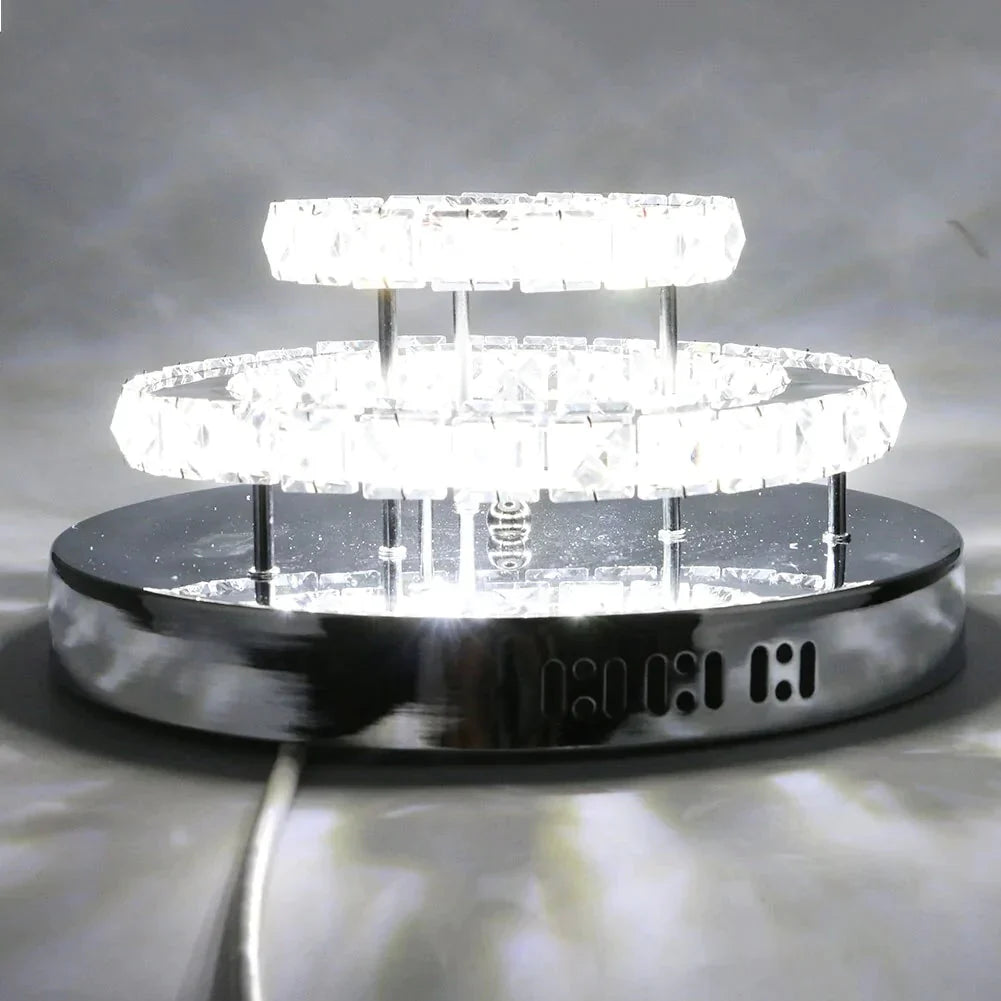 Metal Crystal Modern Ceiling Lamp For Hallway Dining Room Bedroom Glass Warm/Cold Lighting Indoor