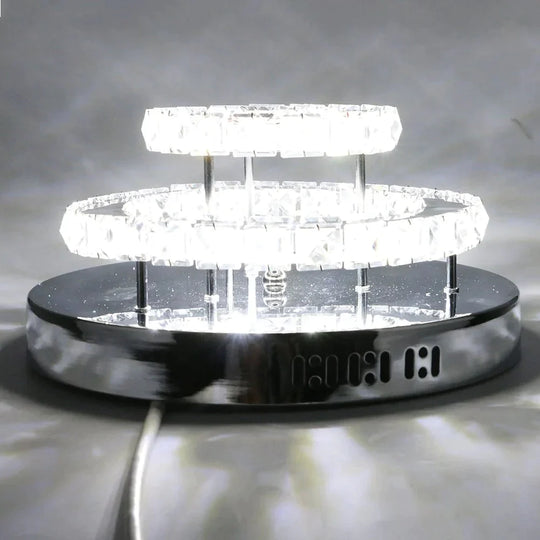 Metal Crystal Modern Ceiling Lamp For Hallway Dining Room Bedroom Glass Warm/Cold Lighting Indoor
