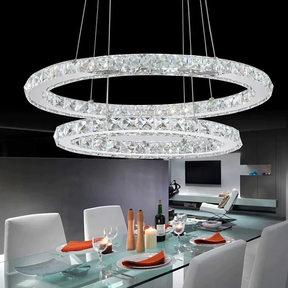 30/40/50 Cm Led Pendant Lights Modern Crystal Lamp For Living Room Restaurant Hanging 30Cm And 50Cm
