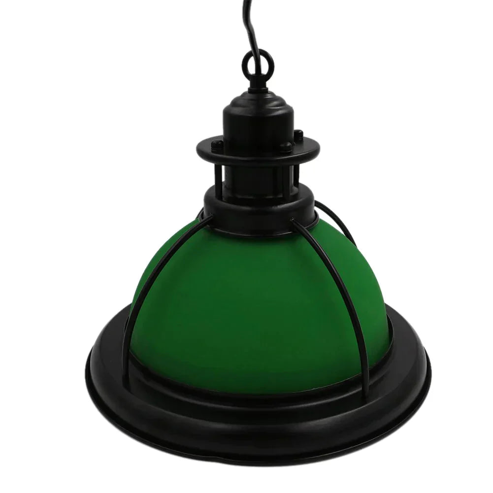 Metal + Green Glass Industrial Retro Style Art Pendant Light American Village Lamps Hanging