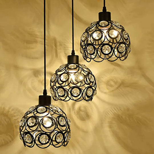 E26/E27 Retro Metal + Cloth Pendant Lamp For Indoor Living Room Dinning Hallway Lighting Hanging