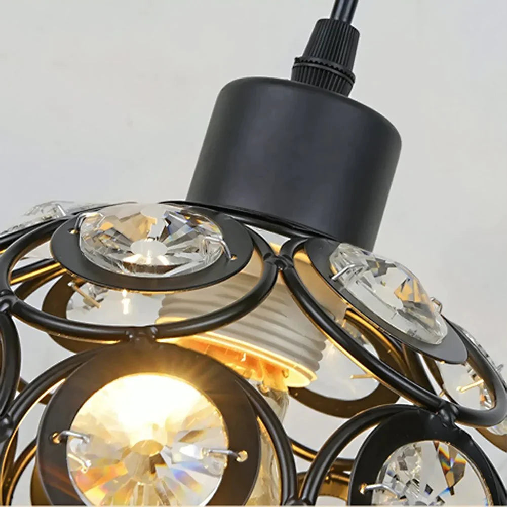 E26/E27 Retro Metal + Cloth Pendant Lamp For Indoor Living Room Dinning Hallway Lighting Hanging