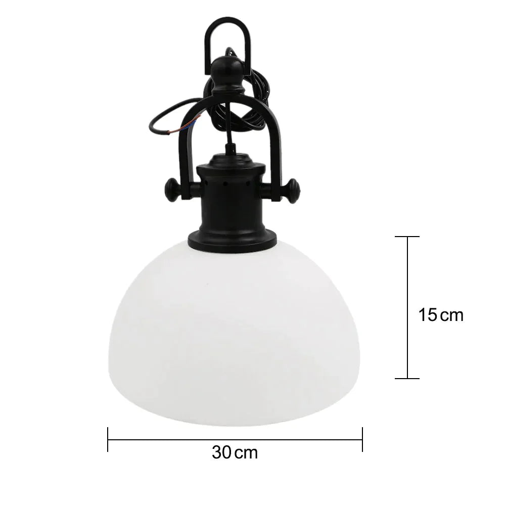 White Artistic Metal Pendant Light Loft Vintage Industrial Style Lamp Adjustable Hanging For Room