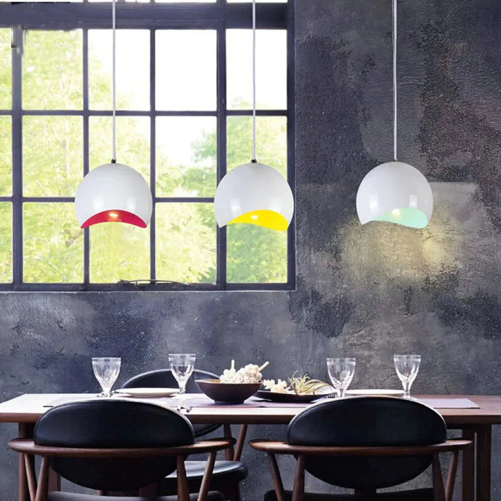 Minimalist Modern Decoration Led Light Circular Shell Pendant Lamps Stylish Bar Restaurant Lighting