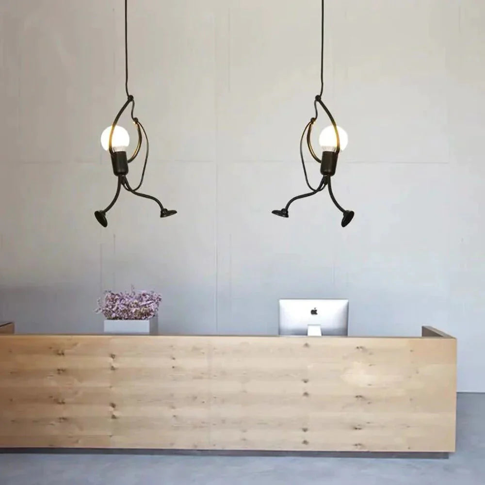 Creative Art Iron Led Pendant Lamp Living Room Bedroom Aisle Corridor Lighting Cord Adjustable