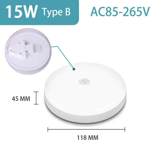 Led Ceiling Lights Lamp Smart Motion Sensor Light 12W 15W 18W 20W 30W 40W Lamps Night Lightling