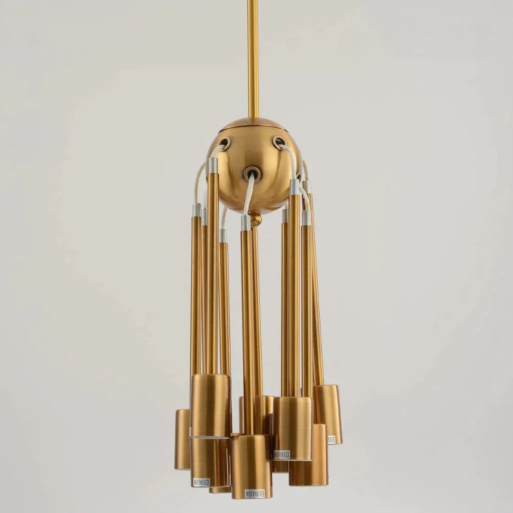 Sputnik Chandeliers Brass Modern Pendant Lamps Antique Gold Industrial Stair Lighting Fixtures 10