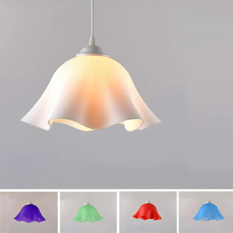 Modern Plastic Led Pendant Lights E27 Flower Shade Lamp Restaurant Bar Coffee Dining/Living Room