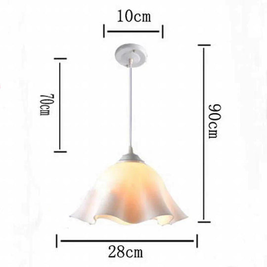 Modern Plastic Led Pendant Lights E27 Flower Shade Lamp Restaurant Bar Coffee Dining/Living Room