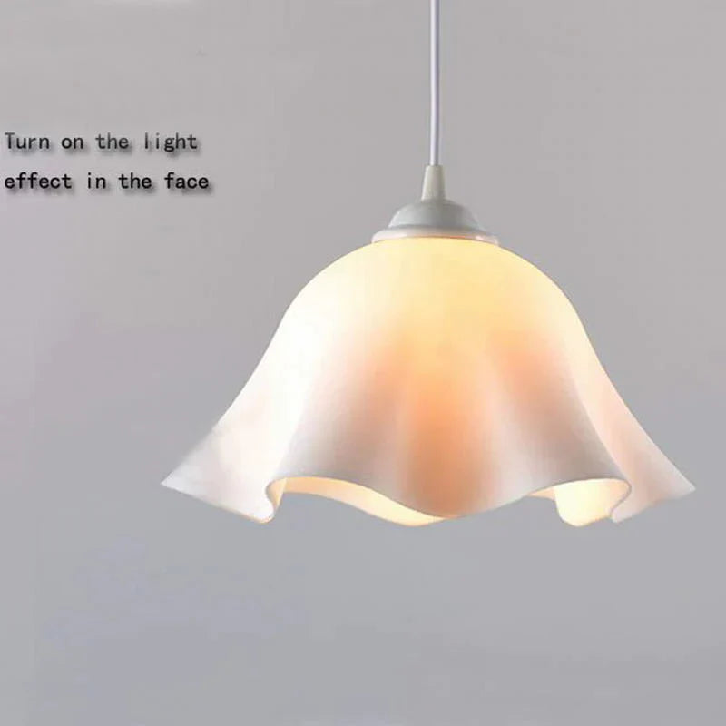 Modern Plastic Led Pendant Lights E27 Flower Shade Lamp Restaurant Bar Coffee Dining/Living Room