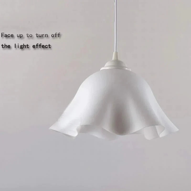 Modern Plastic Led Pendant Lights E27 Flower Shade Lamp Restaurant Bar Coffee Dining/Living Room