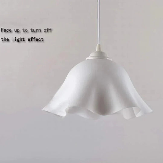 Modern Plastic Led Pendant Lights E27 Flower Shade Lamp Restaurant Bar Coffee Dining/Living Room