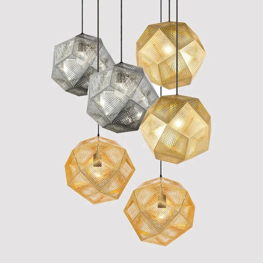 Modern Industrial Pendant Lights Hotel/Restaurant/Bar Lamps Gold/Silver Stainless Steel Art