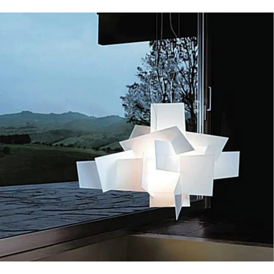 Modern Big Bang Led Pendant Lights White/Red Stacking Acrylic Lamps Suspension Lustres De Teto