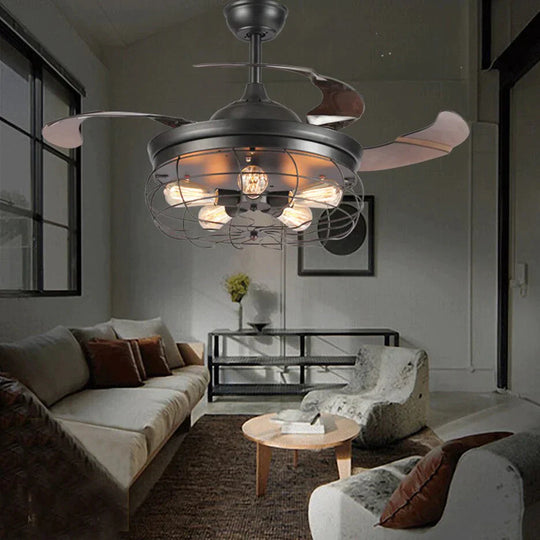 Led E27 Loft Stainless Steel Acryl Pendant Fan Led Lamp.led Light.pendant Lights.led Lamp For Foyer