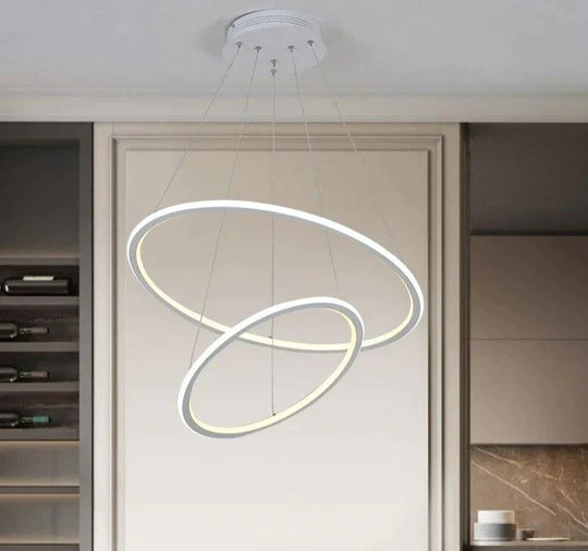 Modern Led Living Dining Room Pendant Lights Suspension Luminaire Suspendu Led Ring Lighting Lamp