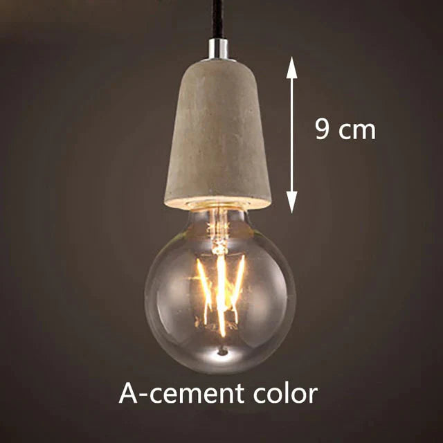 3 Style Colorful Brief Loft Nordic Cement Pendant Lights Modern Led E27 Cord Lamp Restaurant Living