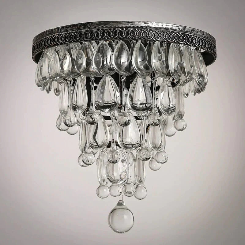 Modern Loft Industrial Vintage Retro Crystal Ceiling Lights E14 Plafonnier Led Lamp Fixture