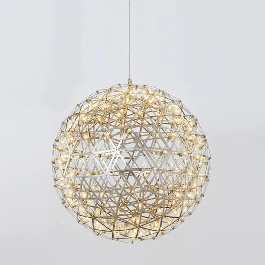 Modern Brief Loft Spark Ball Led Pendant Light Fixture Firework Stainless Steel Lamps Home Deco