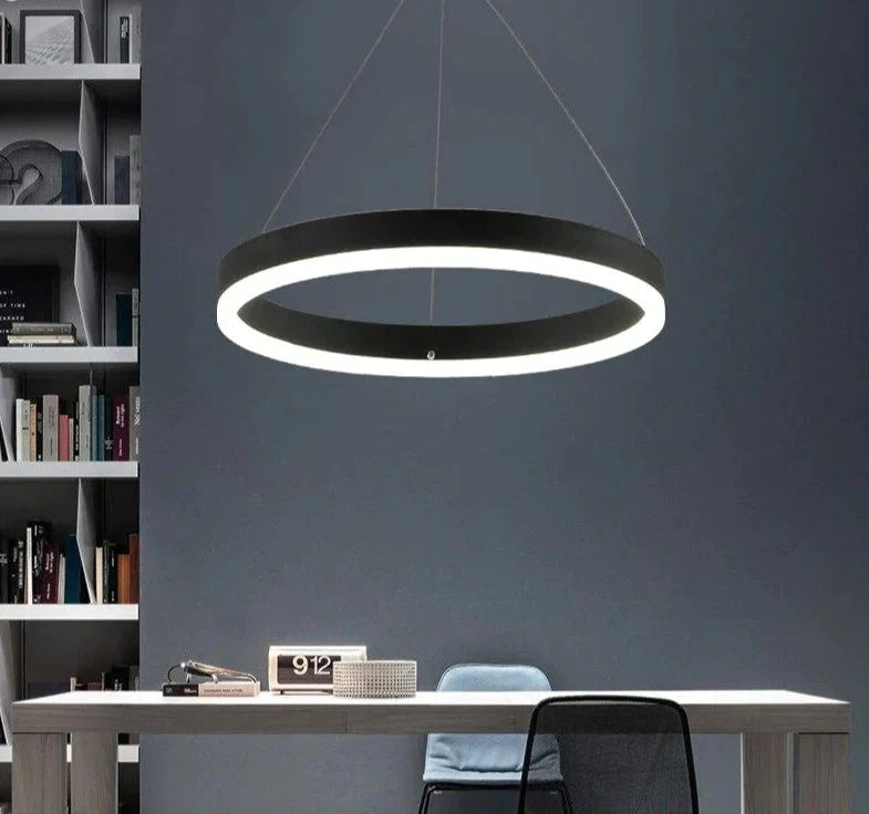 Modern Led Pendant Lamps For Dinning Room Acrylic Round Circle Hanging Lamp Dining Kitchen Light