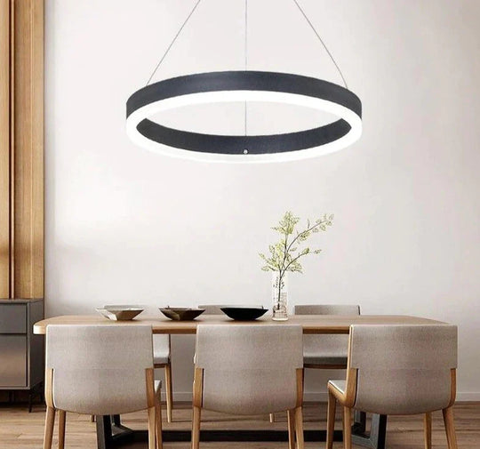 Modern Led Pendant Lamps For Dinning Room Acrylic Round Circle Hanging Lamp Dining Kitchen Light