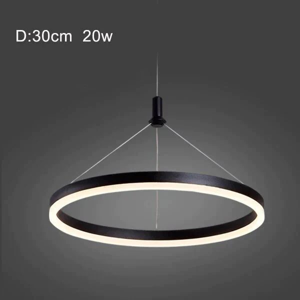 Modern Led Pendant Lamps For Dinning Room Acrylic Round Circle Hanging Lamp Dining Kitchen Light
