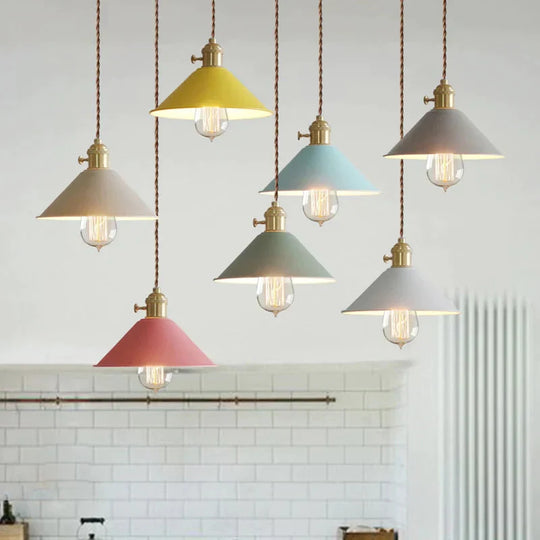 Modern Switch Pendant Lights Dining Room Lamp Lamparas Colorful Aluminum Shade Luminaire For Home