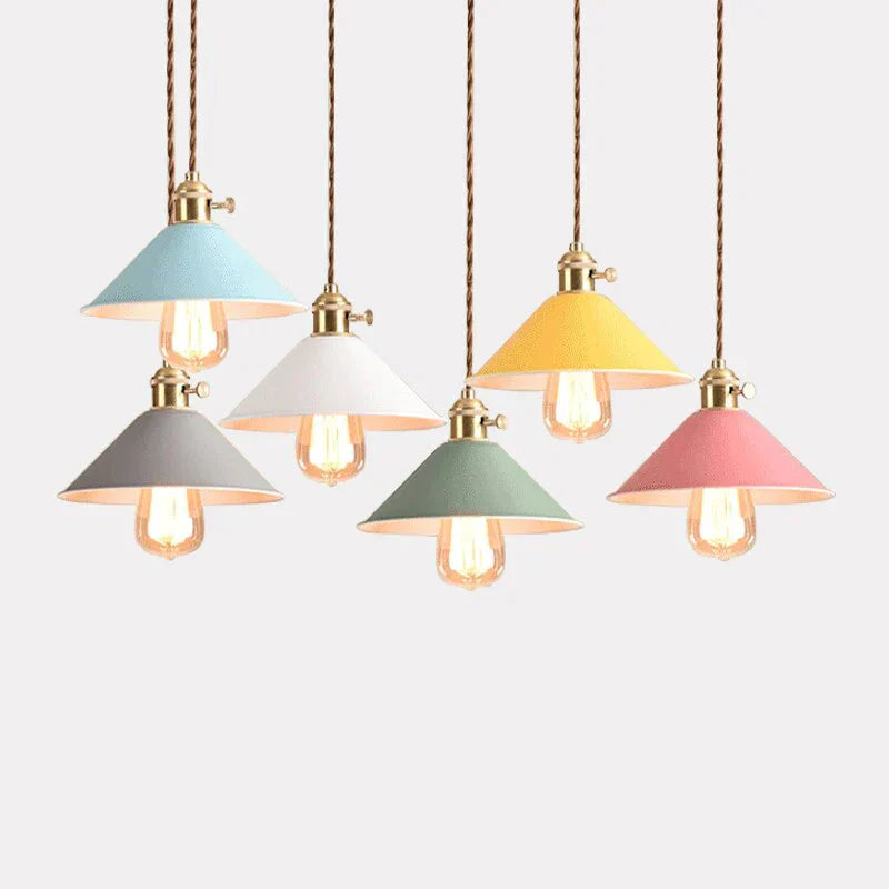 Modern Switch Pendant Lights Dining Room Lamp Lamparas Colorful Aluminum Shade Luminaire For Home