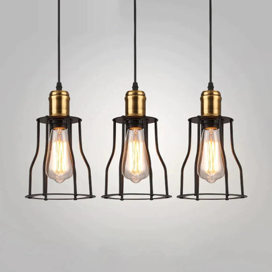 Loft Industrial Pendant Lights American Vintage Bar/Restaurant Lamps Black E27 Antique Edison