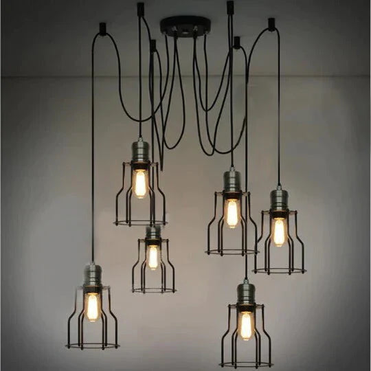 Loft Industrial Pendant Lights American Vintage Bar/Restaurant Lamps Black E27 Antique Edison