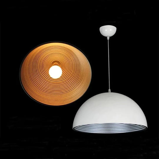 Vintage Pendant Light Metal Semicircle Loft Hanging Lamp For Dining Room Bar Cafe Kitchen Indoor