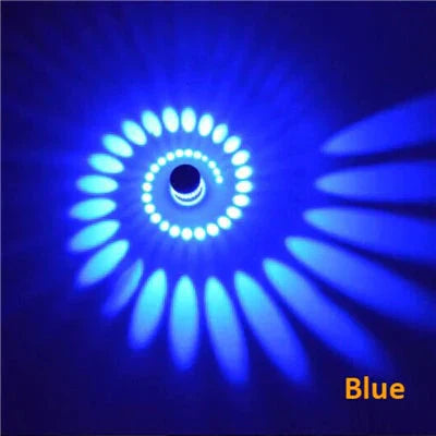 Modern Led Ceiling Light 3W Rgb Wall Sconce Front Balcony Lamp Porch Blue Light