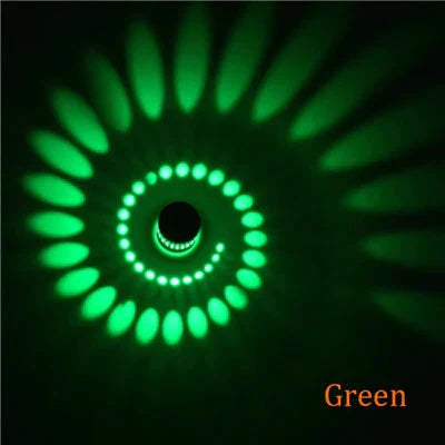 Modern Led Ceiling Light 3W Rgb Wall Sconce Front Balcony Lamp Porch Green Light