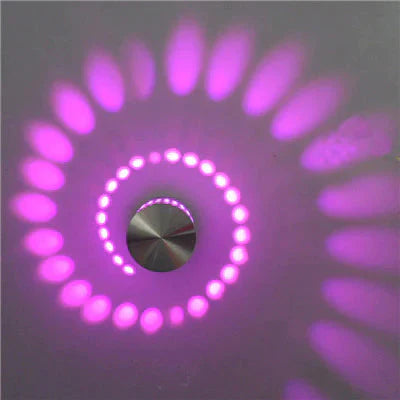 Modern Led Ceiling Light 3W Rgb Wall Sconce Front Balcony Lamp Porch Pink Light