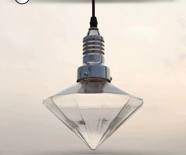 Loft Modern Art Deco Hanging Clear Glass Crystal Lamp Shade Staircase Pendant Led Gu10 Lights