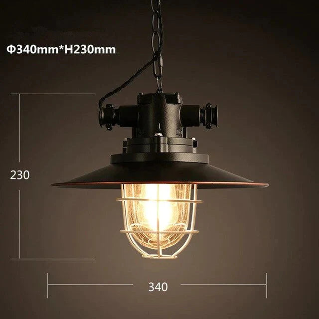 Vintage Loft Pendant Lights Single Head Pot Droplight Metal Industrial Hanging Lamp Dining Room