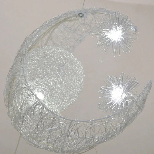 Modern Pendant Lights Kid’s Room Lighting Moon Star Child Bedroom Lamps Aluminum Handing Lamp For