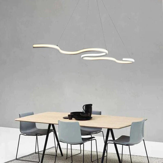 Length 1200Mm Modern Led Hanging Pendant Lights Dining Kitchen Room High Brightness Suspension