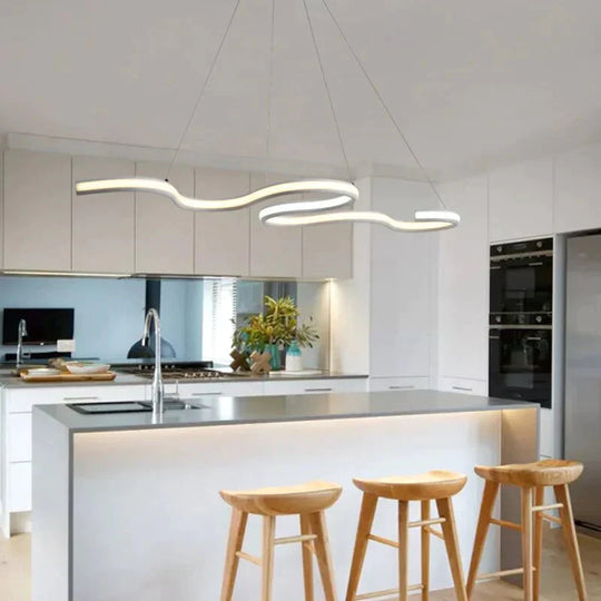 Length 1200Mm Modern Led Hanging Pendant Lights Dining Kitchen Room High Brightness Suspension