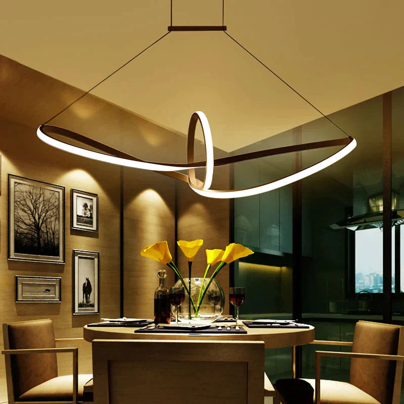 Free Shipping Remote Dimming Modern Led Pendant Light Lamp Aluminium Suspension For Dinning Room