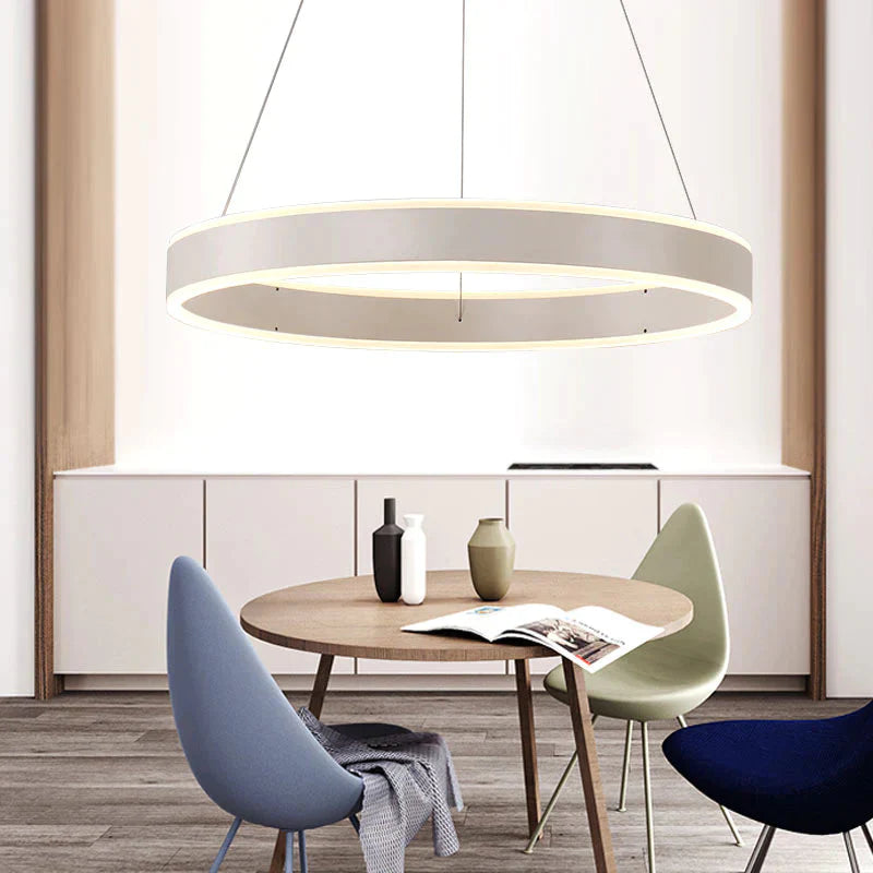 Modern Led Ring Pendant Lights For Dinning Room Living Restaurant Kitchen Luminaire Suspended Lamp