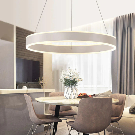 Modern Led Ring Pendant Lights For Dinning Room Living Restaurant Kitchen Luminaire Suspended Lamp